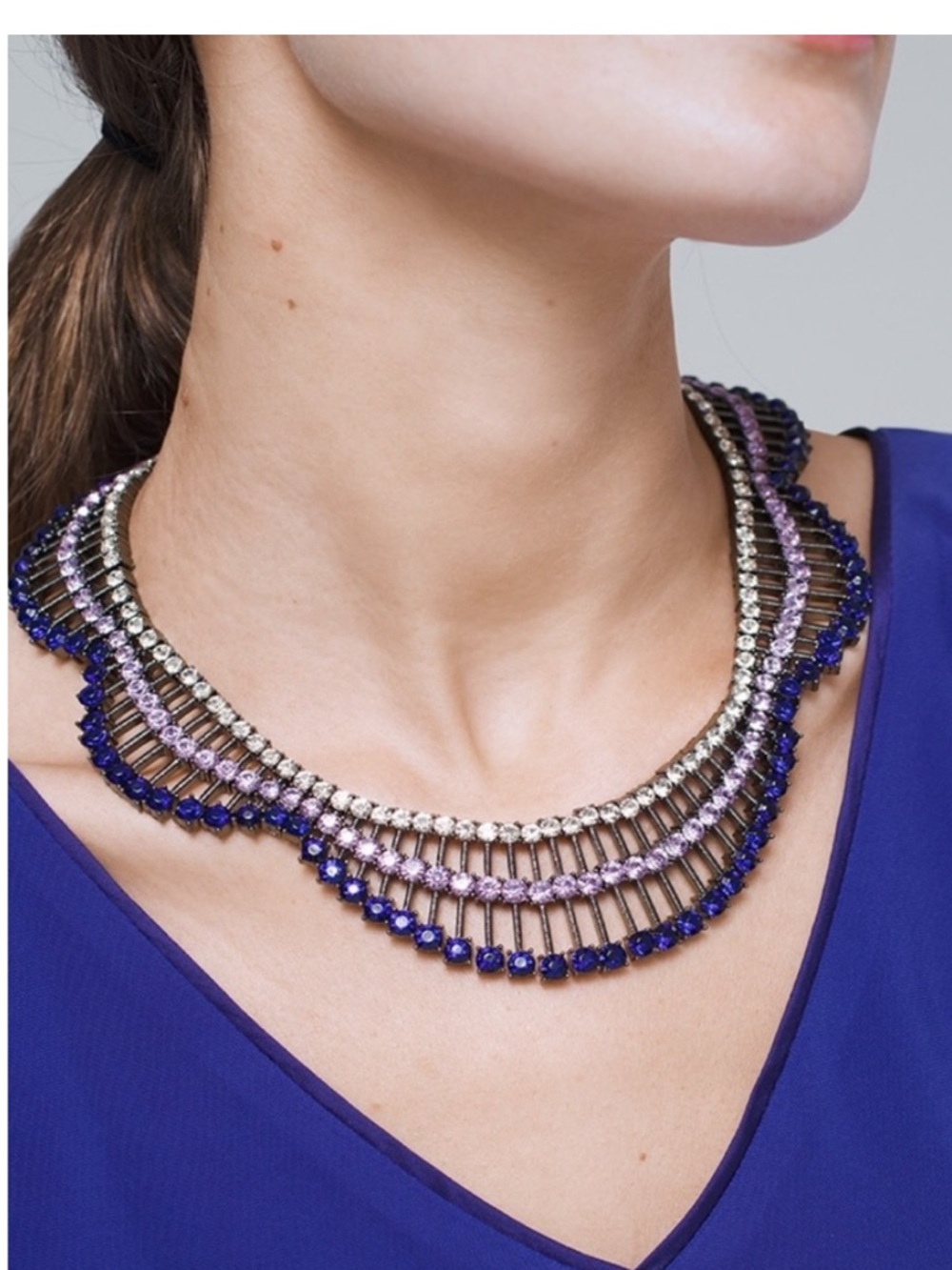WHBM ULTRAVIOLET STATEMENT NECKLACE
